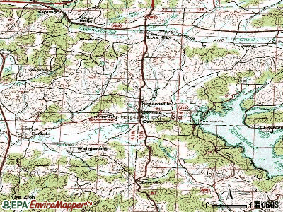 Senecaville topographic map