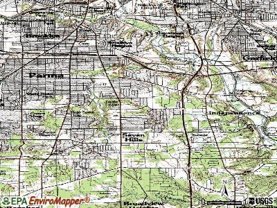 Seven Hills topographic map