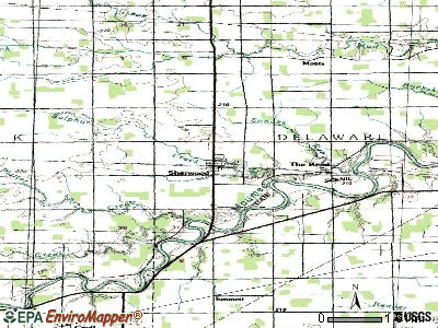 Sherwood topographic map