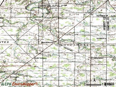 Sycamore topographic map