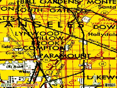 East Compton topographic map