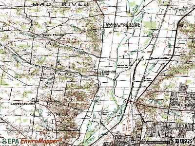 Tremont City topographic map
