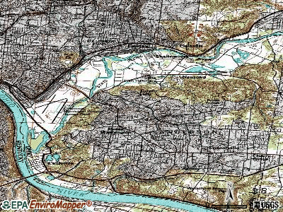 Turpin Hills topographic map