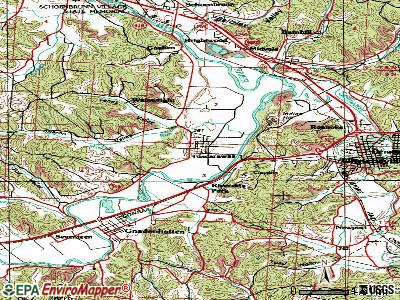 Tuscarawas topographic map