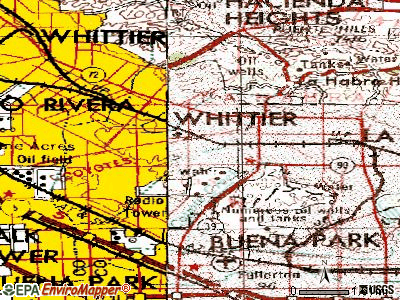 East La Mirada topographic map