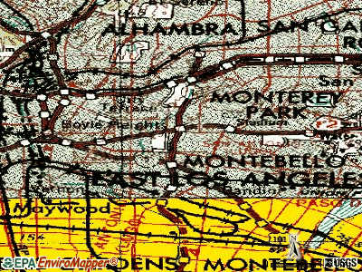 East Los Angeles topographic map
