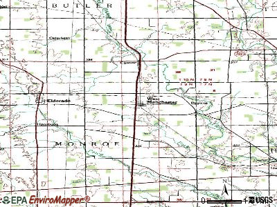 West Manchester topographic map