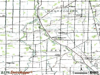 West Millgrove topographic map