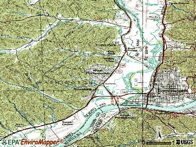 West Portsmouth topographic map
