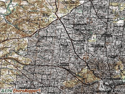 White Oak topographic map