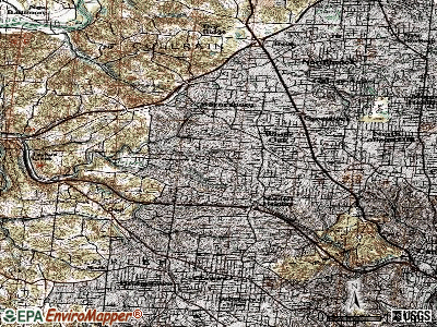 White Oak West topographic map