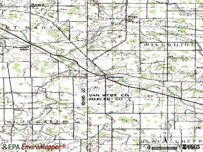 Willshire topographic map