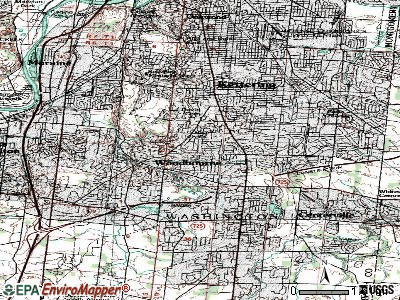 Woodbourne-Hyde Park topographic map