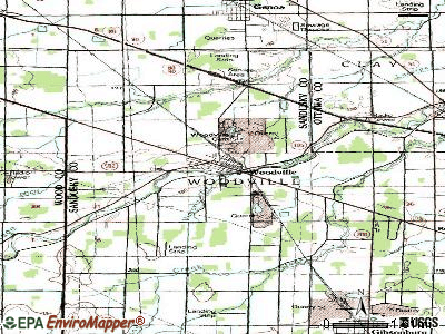 Woodville topographic map