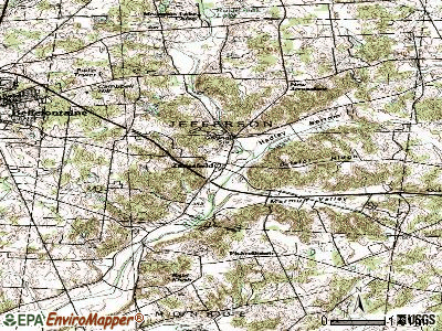 Zanesfield topographic map