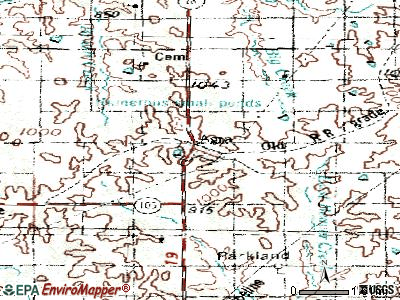 Agra topographic map