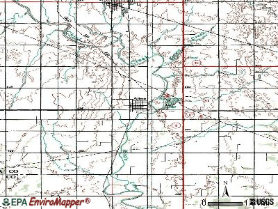 Aline topographic map