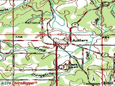 Antlers topographic map