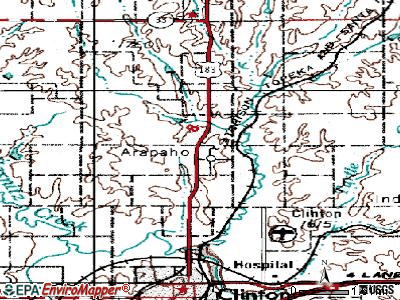 Arapaho topographic map