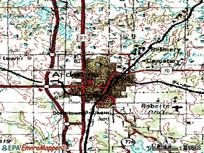 Ardmore topographic map