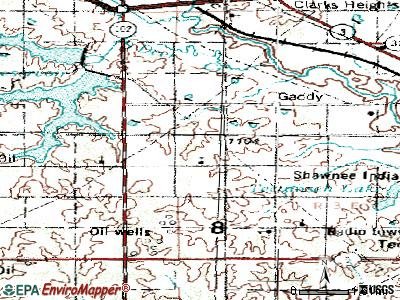 Bethel Acres topographic map