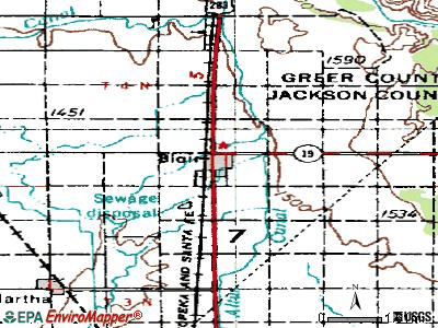Blair topographic map