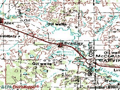 Bradley topographic map