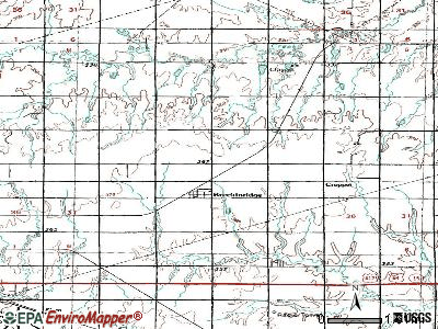 Bray topographic map