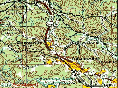 Graysville topographic map