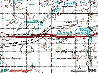 Canute topographic map
