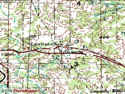 Centrahoma topographic map