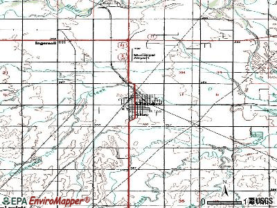 Cherokee topographic map