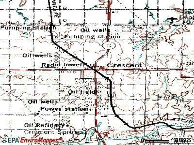 Crescent topographic map