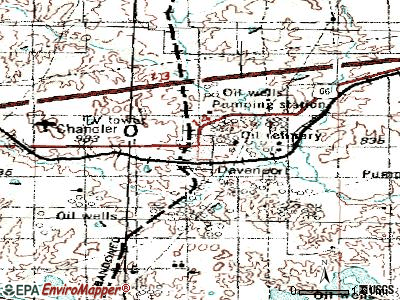 Davenport topographic map