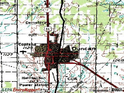 Duncan topographic map