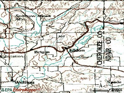 Eldon topographic map