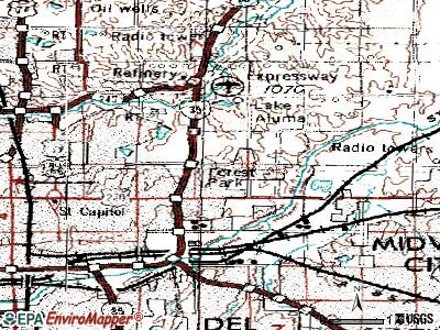 Forest Park topographic map