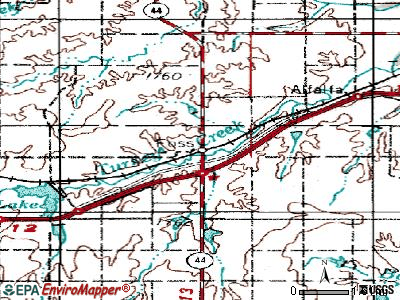 Foss topographic map