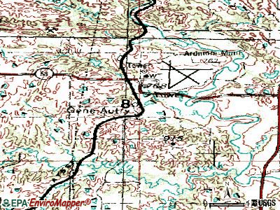 Gene Autry topographic map