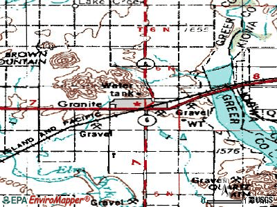 Granite topographic map