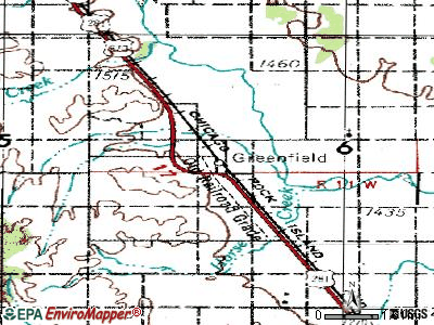 Greenfield topographic map