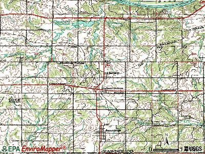 Hallett topographic map