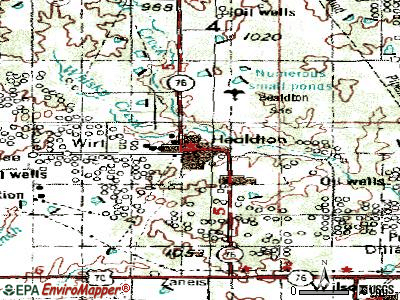 Healdton topographic map