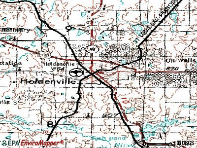 Holdenville topographic map