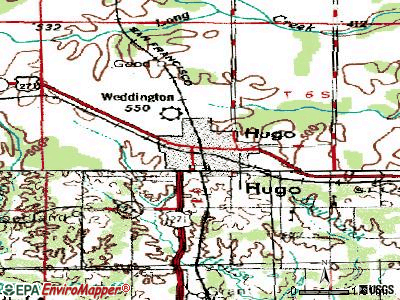 Hugo topographic map