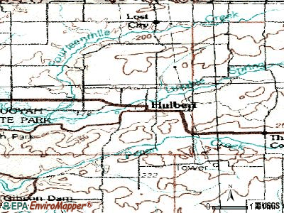 Hulbert topographic map