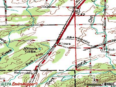 Kiowa topographic map