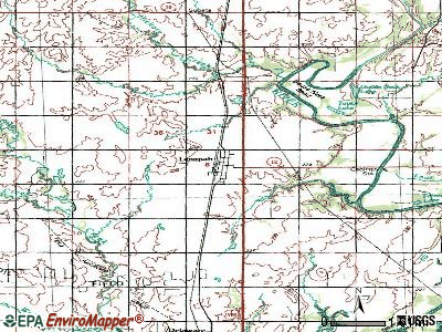 Lenapah topographic map