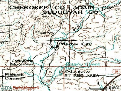 Marble City topographic map