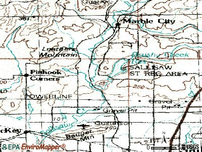 Marble City Community topographic map